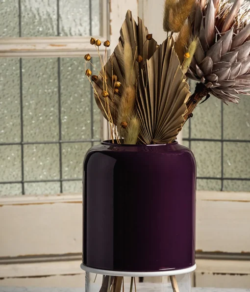 Kapseli maljakko purppura/kirkas