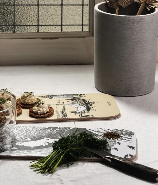 Muumi Chop & Serve -leikkuu-/tarjoilulauta Sukellus 13x33cm