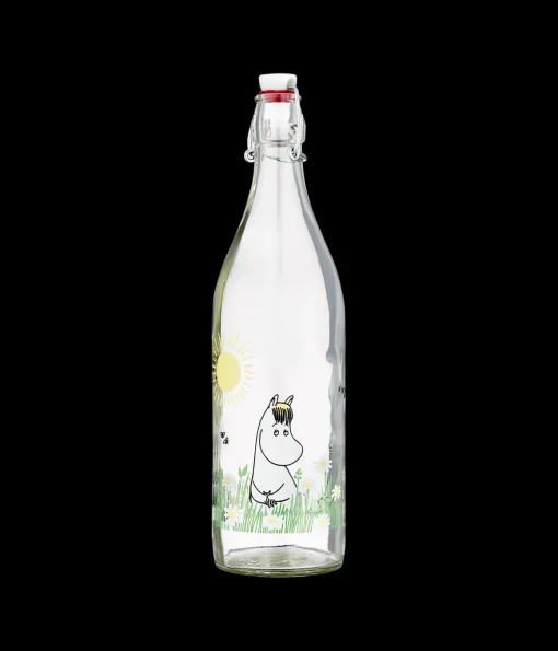 Muumi lasipullo Niitty 1L