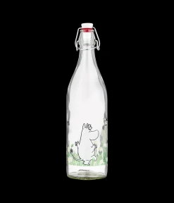 Muumi lasipullo Niitty 1L