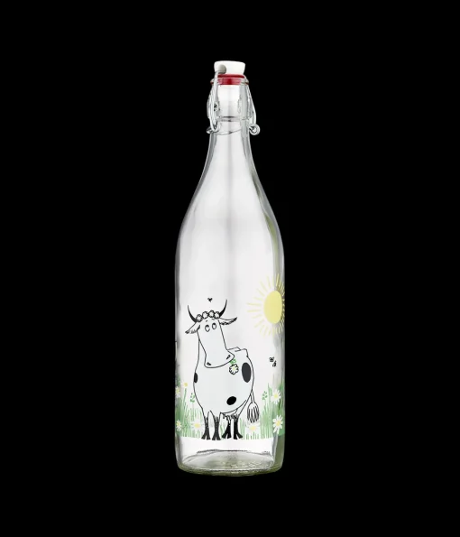 Muumi lasipullo Niitty 1L