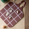 Ruudut & Raidat Chop & Serve -leikkuu-/tarjoilulauta ruskea/beige 30x44cm