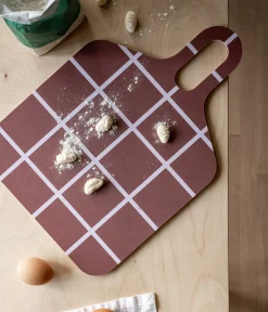 Ruudut & Raidat Chop & Serve -leikkuu-/tarjoilulauta ruskea/beige 30x44cm